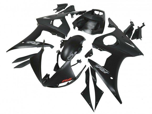 2006-2009 Yamaha YZF R6S Motorcycle Fairings - Matte Black