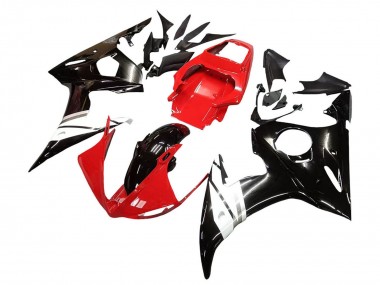 Cheap 2003-2004 Yamaha YZF R6 Motorcycle Fairings - Red White Glossy Black