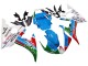 2006-2009 Yamaha YZF R6S Motorcycle Fairings - White Blue Green Red Kastinee Dunlop Motul