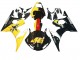 2006-2009 Yamaha YZF R6S Motorcycle Fairings - Yellow Red Glossy Black 46