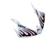 2006-2009 Yamaha YZF R6S Motorcycle Fairings - White with Dark Black Flame