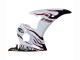 2006-2009 Yamaha YZF R6S Motorcycle Fairings - White with Dark Black Flame