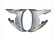2006-2009 Yamaha YZF R6S Motorcycle Fairings - Matte Grey Matte Black Gold Decals