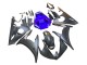 2003-2004 Yamaha YZF R6 Motorcycle Fairings - Blue Matte Black