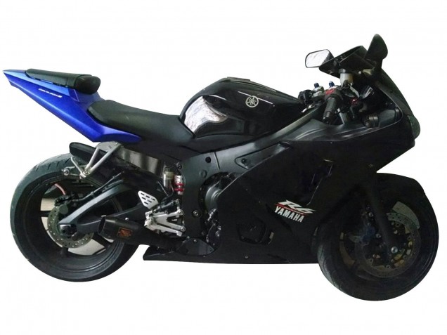 2003-2004 Yamaha YZF R6 Motorcycle Fairings - Blue Matte Black