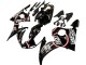 2006-2009 Yamaha YZF R6S Motorcycle Fairings - Glossy Black Red White Lucky Strike Motul