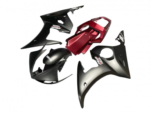 2006-2009 Yamaha YZF R6S Motorcycle Fairing - Red Matte Black