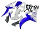 2006-2009 Yamaha YZF R6S Motorcycle Fairings - White Blue GYTR