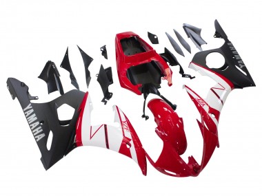 Cheap 2003-2004 Yamaha YZF R6 Motorcycle Fairings - Red White Matte Black