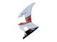 2006-2009 Yamaha YZF R6S Motorcycle Fairings - White Red Glossy Black