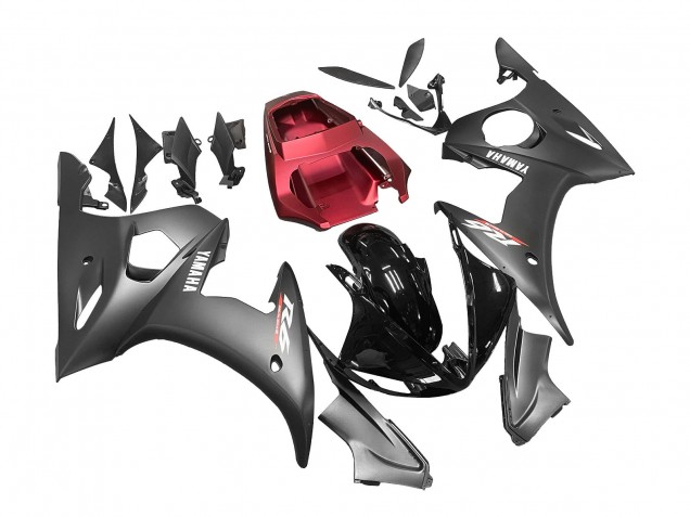 2006-2009 Yamaha YZF R6S Motorcycle Fairings - Black Red