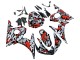 2006-2009 Yamaha YZF R6S Motorcycle Fairings - Black Red Grey Camouflage