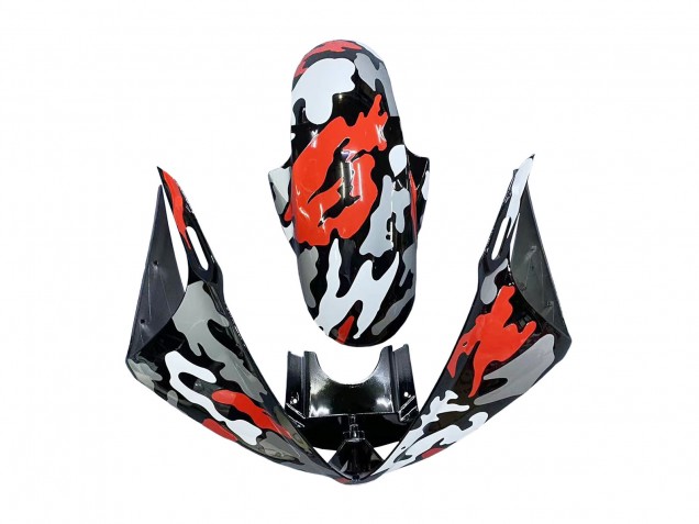 2006-2009 Yamaha YZF R6S Motorcycle Fairings - Black Red Grey Camouflage