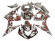 2006-2009 Yamaha YZF R6S Motorcycle Fairings - Black Red Grey Camouflage