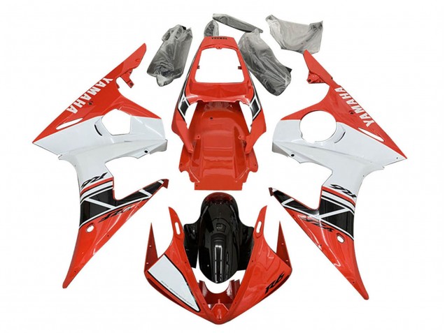 2006-2009 Yamaha YZF R6S Motorcycle Fairings - Red White Black