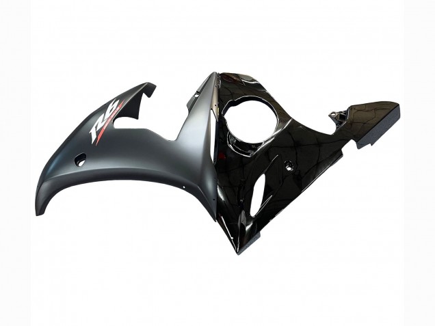 2006-2009 Yamaha YZF R6S Motorcycle Fairings - Glossy Black Matte Black Gold Chameleon