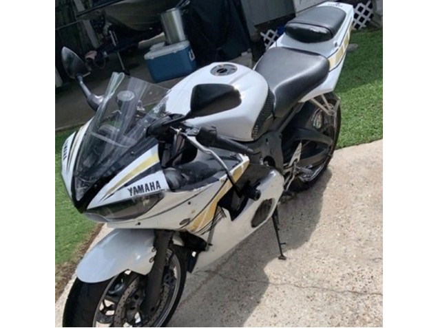 2006-2009 Yamaha YZF R6S Motorcycle Fairings - White Gold