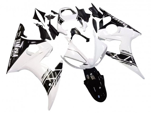 2005 Yamaha YZF 600 R6 Motorcycle Fairings - White Black