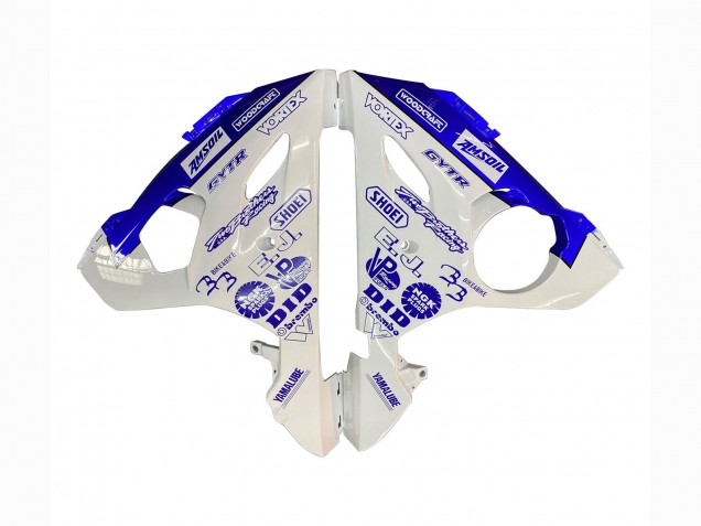 2005 Yamaha YZF 600 R6 Motorcycle Fairings - White Blue Yamalube