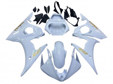 Cheap 2005 Yamaha YZF 600 R6 Motorcycle Fairings - White Gold