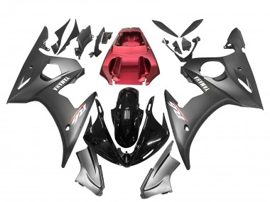 Cheap 2005 Yamaha YZF 600 R6 Motorcycle Fairings - Matte Black Glossy Black Grey Red