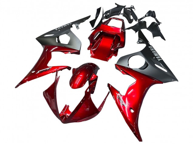 2005 Yamaha YZF 600 R6 Motorcycle Fairing Kits - Red Matte Black