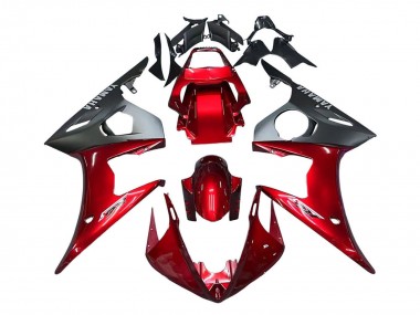 Cheap 2005 Yamaha YZF 600 R6 Motorcycle Fairing Kits - Red Matte Black