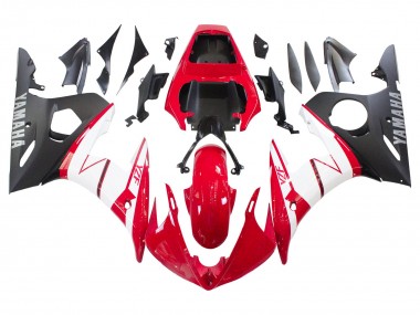 Cheap 2005 Yamaha YZF 600 R6 Motorcycle Fairings - Red White Matte Black