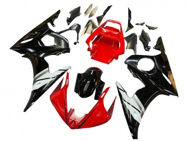 Cheap 2005 Yamaha YZF 600 R6 Motorcycle Fairings - Red White Glossy Black