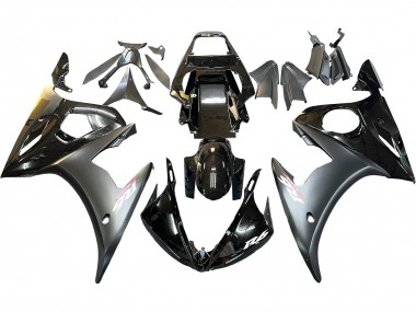 Cheap 2005 Yamaha YZF 600 R6 Motorcycle Fairings - Glossy Black Matte Black Gold