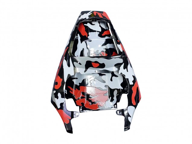 2005 Yamaha YZF 600 R6 Motorcycle Fairings - Black Red Grey Camouflage