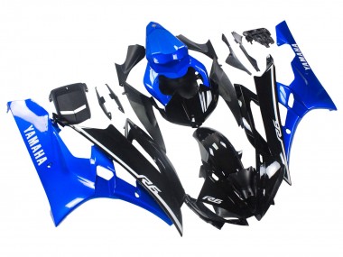 Cheap 2006-2007 Yamaha YZF 600 R6 Motorcycle Fairings - Blue Glossy Black