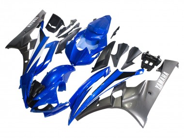 Cheap 2006-2007 Yamaha YZF 600 R6 Motorcycle Fairings - Blue White Glossy Black