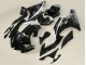 2006-2007 Yamaha YZF 600 R6 Motorcycle Fairings - Glossy Black Matte Black White Motul Michelin