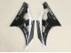 2006-2007 Yamaha YZF 600 R6 Motorcycle Fairings - Glossy Black Matte Black White Motul Michelin
