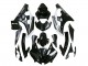 2006-2007 Yamaha YZF 600 R6 Motorcycle Fairings - Glossy Black Matte Black White Motul Michelin