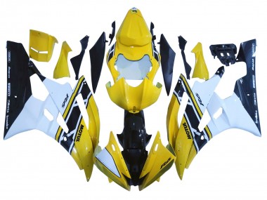 Cheap 2006-2007 Yamaha YZF 600 R6 Motorcycle Fairings - Yellow White Glossy Black Motul
