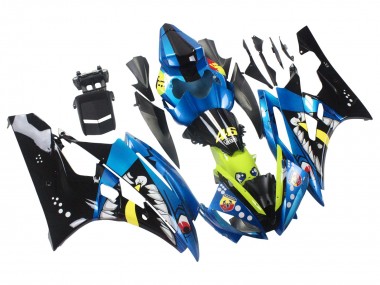 Cheap 2006-2007 Yamaha YZF 600 R6 Motorcycle Fairings - Blue Neon Green Black Shark