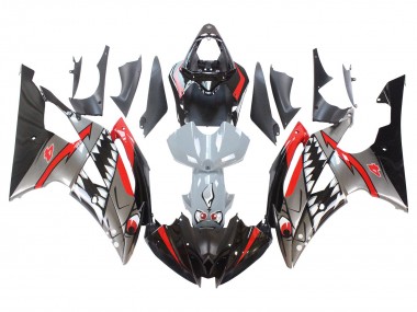 Cheap 2008-2016 Yamaha YZF 600 R6 Motorcycle Fairings - Silver Black Red Shark 4