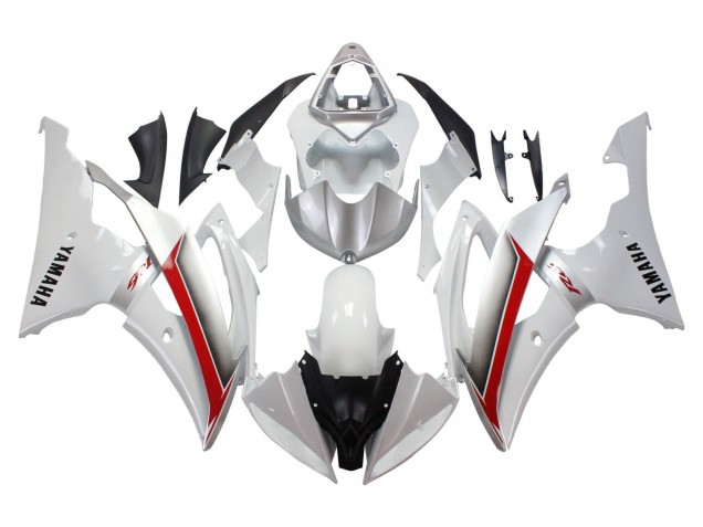 2008-2016 Yamaha YZF 600 R6 Motorcycle Fairings - White Red