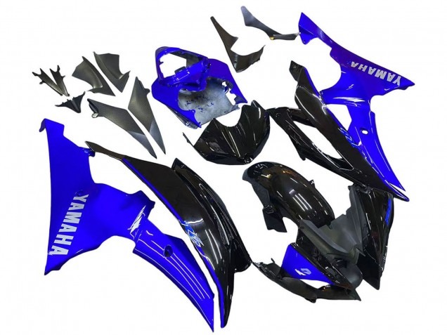 2008-2016 Yamaha YZF 600 R6 Motorcycle Fairings - Blue Glossy Black