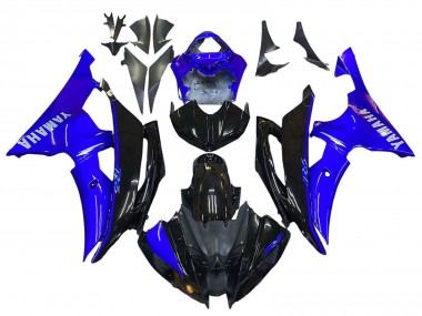 Cheap 2008-2016 Yamaha YZF 600 R6 Motorcycle Fairings - Blue Glossy Black