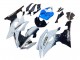 2008-2016 Yamaha YZF 600 R6 Motorcycle Fairing - White Blue Glossy Black