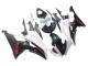 2008-2016 Yamaha YZF 600 R6 Motorcycle Fairings - White Matte Black Red Decals
