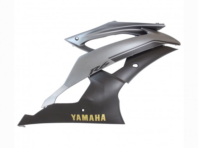 2008-2016 Yamaha YZF 600 R6 Motorcycle Fairings - Grey Matte Black Gold Decals