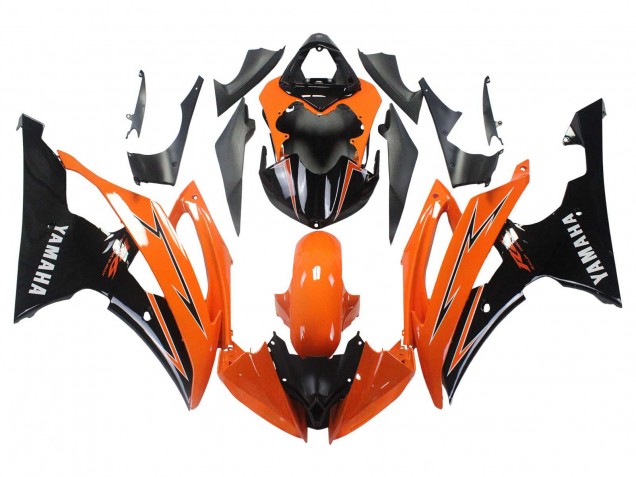 2008-2016 Yamaha YZF 600 R6 Motorcycle Fairings - Orange Black