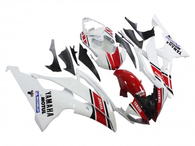 Cheap 2008-2016 Yamaha YZF 600 R6 Motorcycle Fairings - White Red Black Motul Michelin