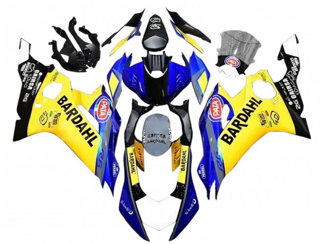 2008-2016 Yamaha YZF 600 R6 Motorcycle Fairings - Yellow Blue Black Bardahl