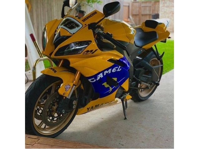 2008-2016 Yamaha YZF 600 R6 Motorcycle Fairings - Yellow Blue Camel Motul Michelin