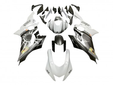 Cheap 2017-2023 Yamaha YZF 600 R6 Motorcycle Fairings - White Grey Matte Black ENEOS Semakin Didepan